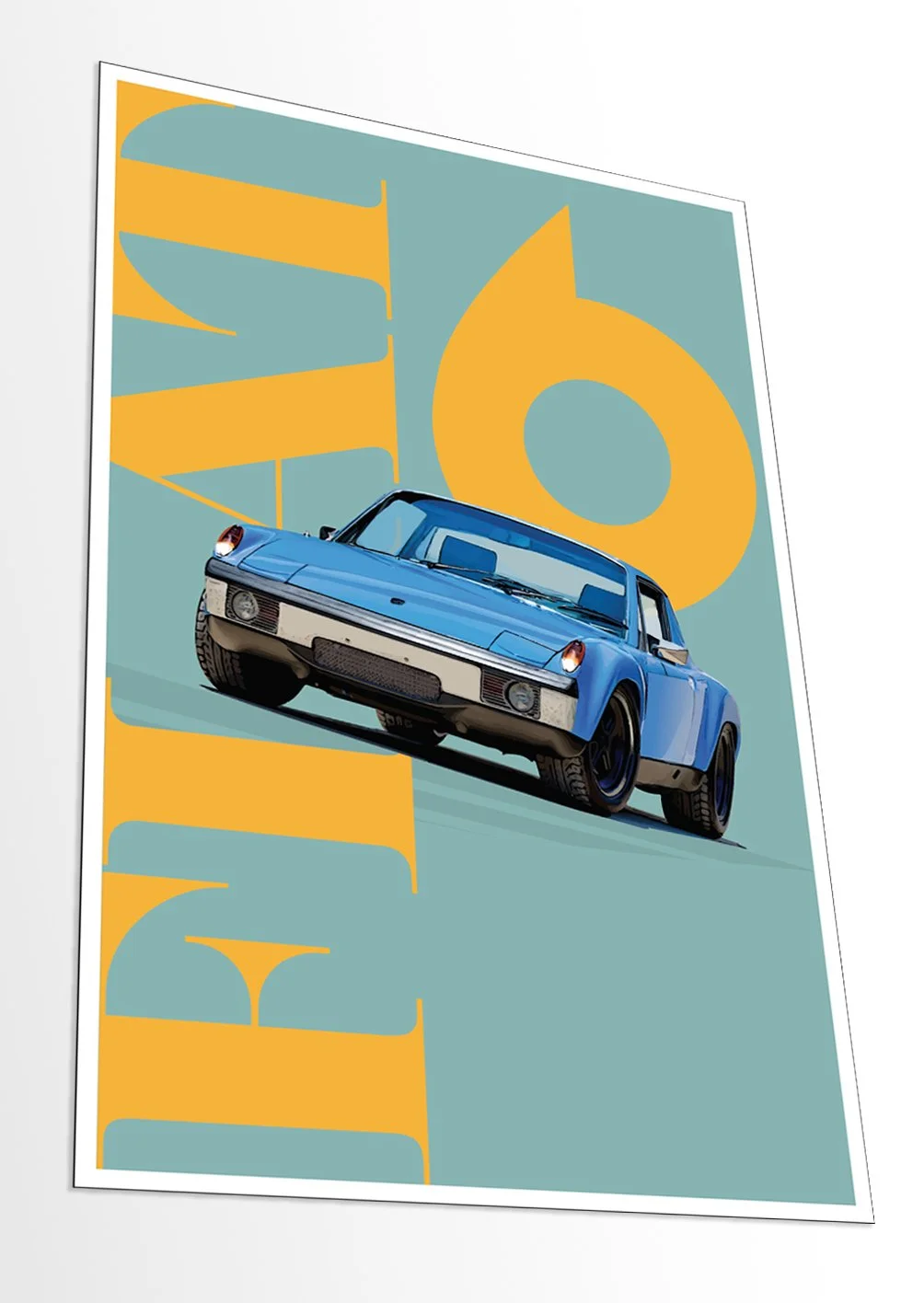 The Air Factor-ALUMINUM POSTERS Flat 6 Blue Porsche 914-6 Poster